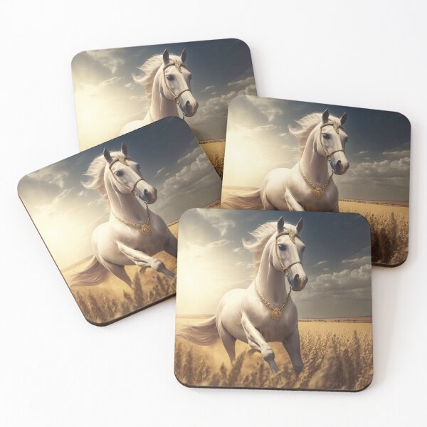 Item preview, Golden horse running in a wheat field designed and sold by Taiana Soares.