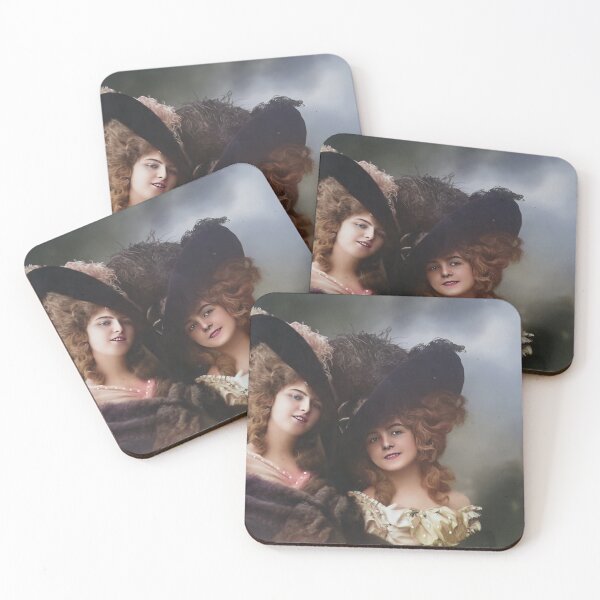 Item preview, Beautiful vintage photograph of two lovely girls in 1906 designed and sold by Photopat.