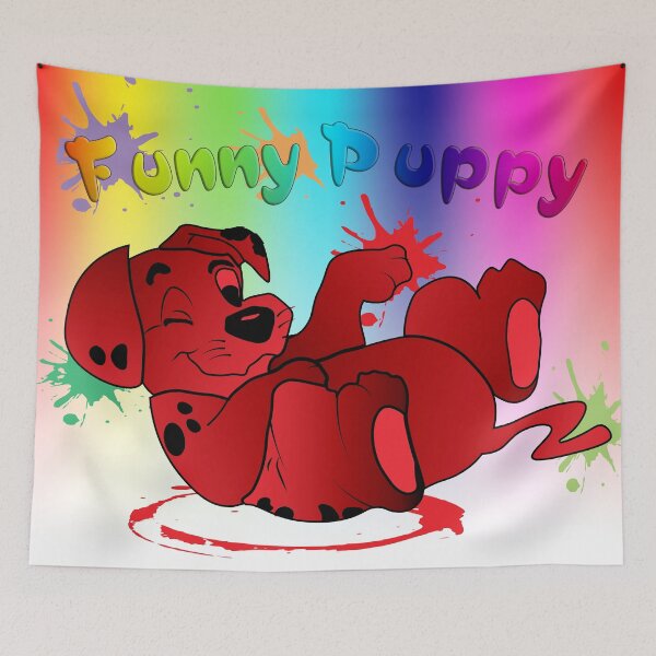 Item preview, Funny red puppy smiling designed and sold by Bigrow.