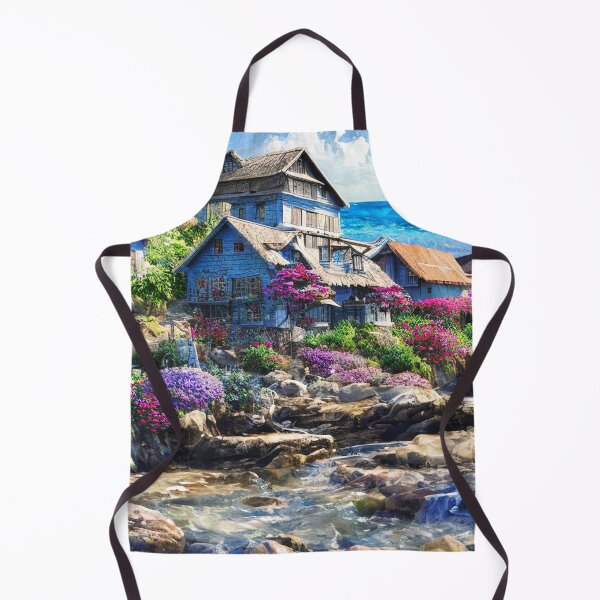 Item preview, Fishers village watercolor painting designed and sold by Nakumis-shop.