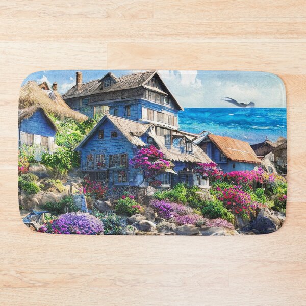Item preview, Fishers village watercolor painting designed and sold by Nakumis-shop.