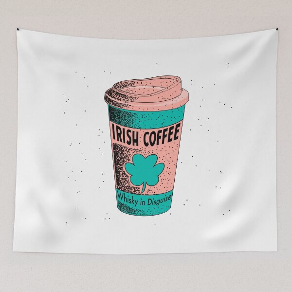 Item preview, Irish Coffee with Shamrock Travel Mug designed and sold by Sfumata Illustration.