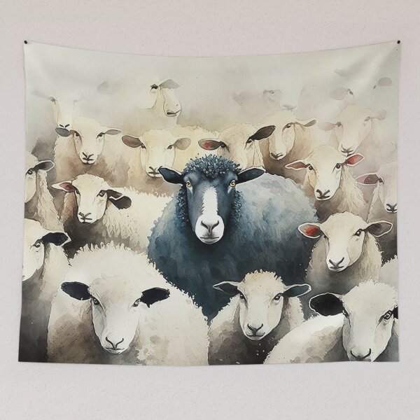 Aperçu de l'œuvre sheep watercolor créée et vendue par shokA Design.