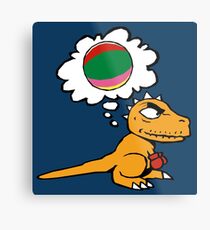 Little dino wants to play Metal Print