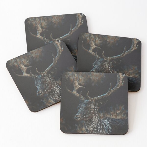 Item preview, Black Fallow Deer Stag with Vitiligo designed and sold by BeckyKidus.