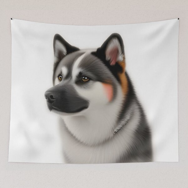 Item preview, Akita dog, charcoal drawing Ai Generated Art  designed and sold by ACC .