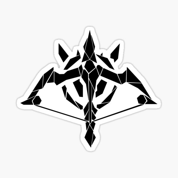 Geometric Marksman Icon (Black) Sticker
