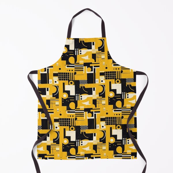 Item preview, abstract art workshop equipment in black and yellow designed and sold by AstraNovaStudio.
