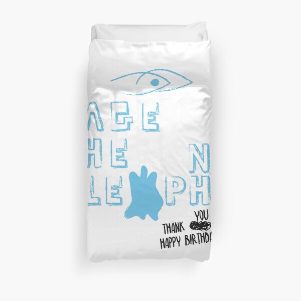 Thank You Happy Birthday Duvet Cover