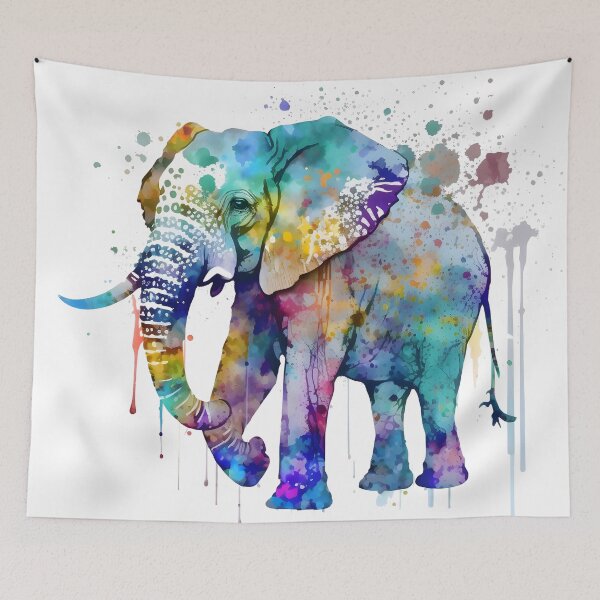Item preview, Elephant Oil Painting designed and sold by lkzart.