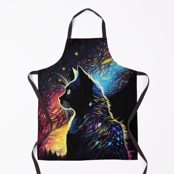 Artikelvorschau, Mystery Cat on Starry Night Background entworfen und verkauft von SoloSeal.