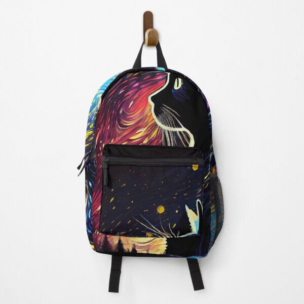 Item preview, Mystery Cat on Starry Night Background designed and sold by SoloSeal.