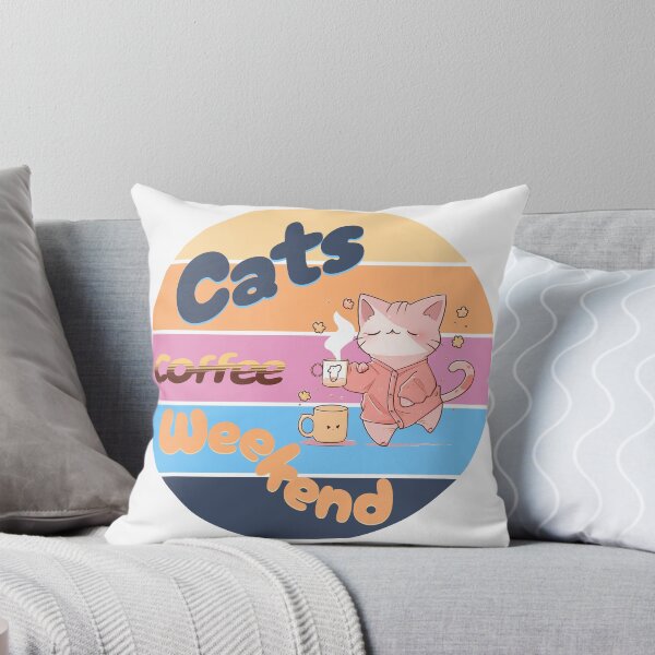 Aperçu de l'œuvre Cats coffee weekend Cute Design V4 créée et vendue par Family Journey with God.
