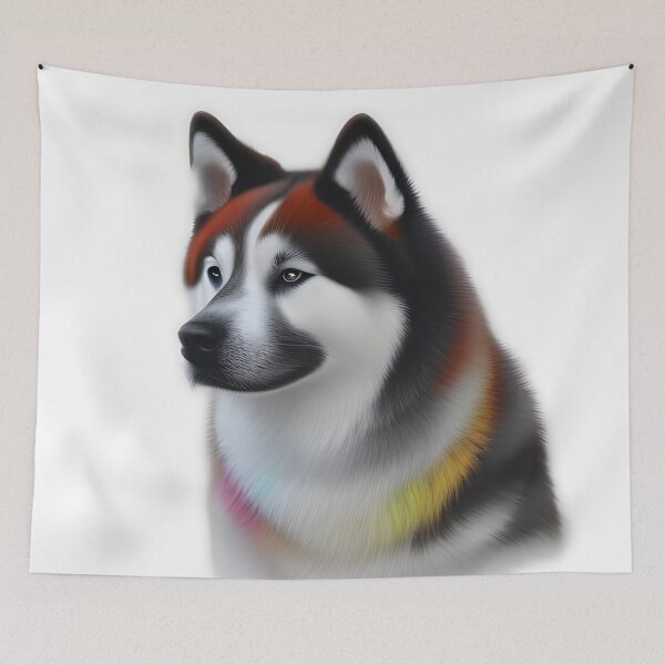Item preview, Akita dog, charcoal drawing Ai Generated Art  designed and sold by ACC .