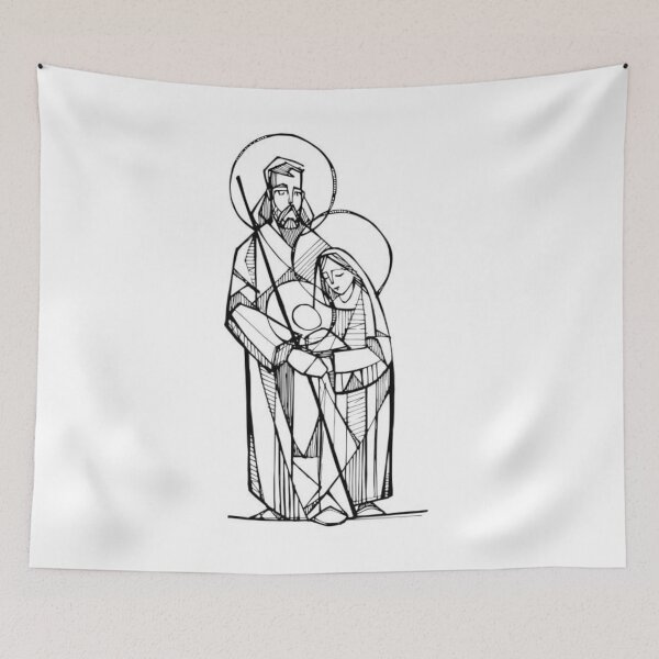 Item preview, Hand drawn illustration of the sacred family stock illustration designed and sold by ULTRAMAX_DESIGN.