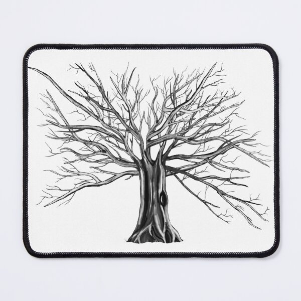 Item preview, Black and white tree paint designed and sold by Taidundua.