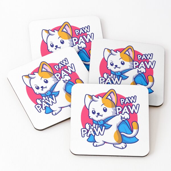 Item preview, Superhero Cat Saying 'Paw Paw Paw' T-shirt Design designed and sold by lazarus93.