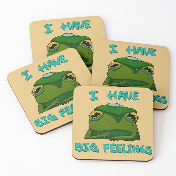 Item preview, I Have Big Feelings Frog designed and sold by DingHuArt.