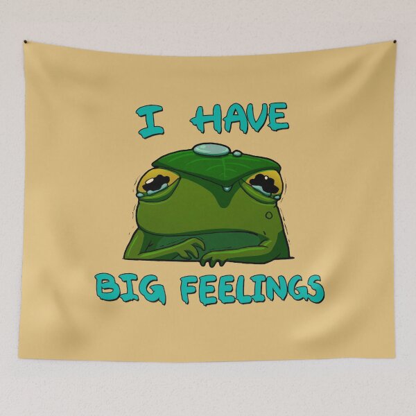 Item preview, I Have Big Feelings Frog designed and sold by DingHuArt.