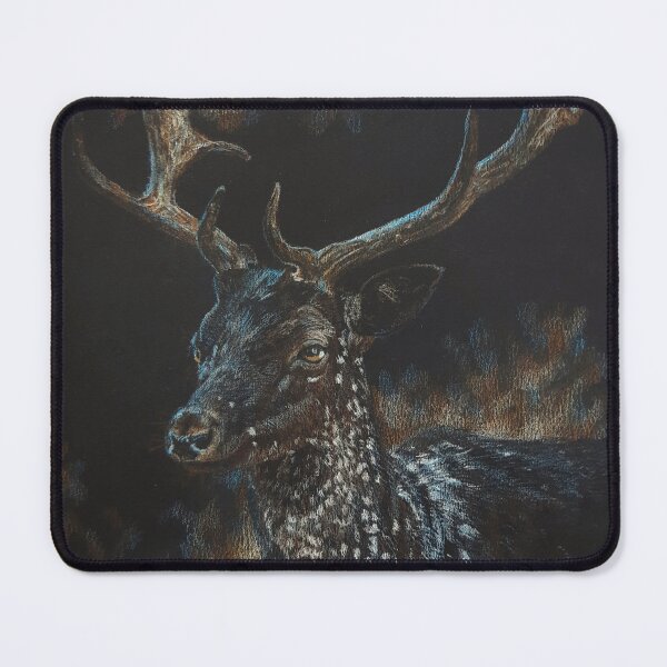 Item preview, Black Fallow Deer Stag with Vitiligo designed and sold by BeckyKidus.
