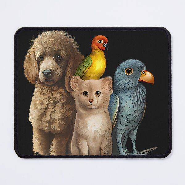 Item preview, Friends: Dog, Cat and Birds designed and sold by MTJ-Mushrooms.