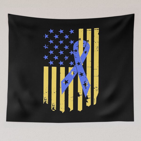 Item preview, Down Syndrome Flag and Ribbon for Trisomy 21 and Down Syndrome Awareness designed and sold by ADownLife.