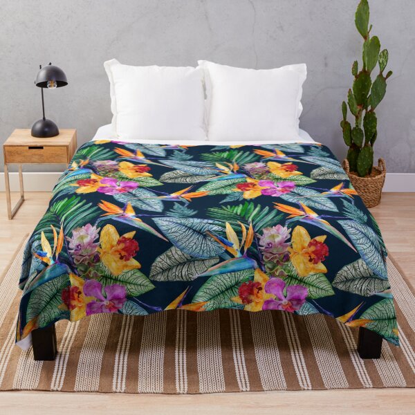 Item preview, Tropical Bird of Paradise And Orchid Garden designed and sold by Sketchbook Designs.
