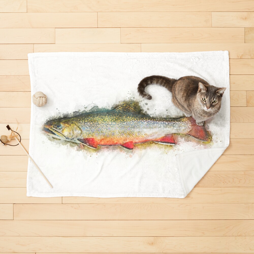 Brook Trout Skin Fly Fishing Desk Mat by letourneau41