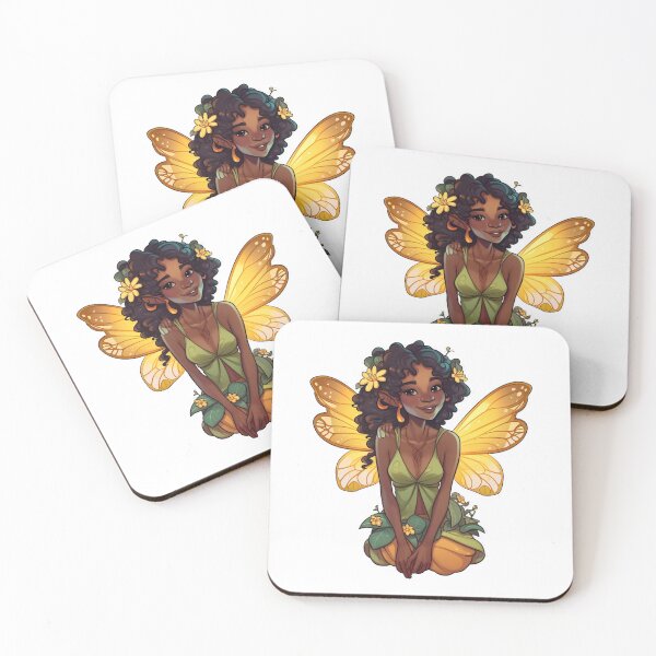 Item preview, Lovely Gold Wings Fairy designed and sold by TinderboxWP.
