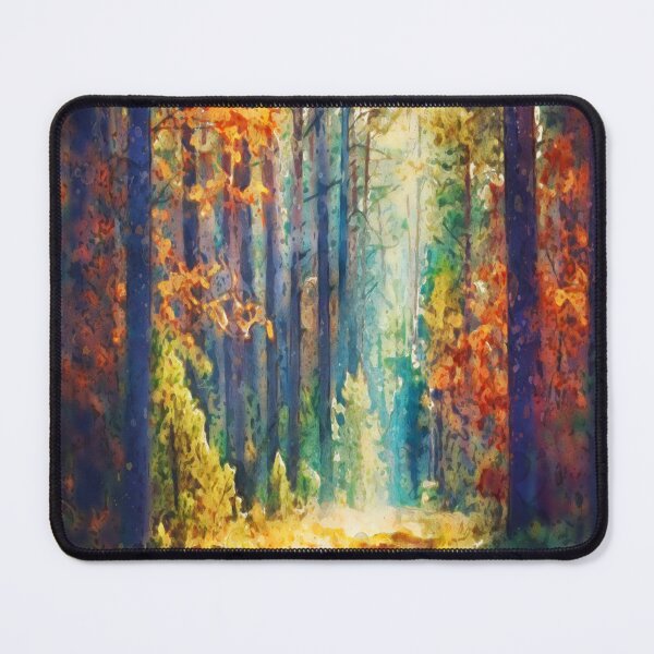 Item preview, colorful forest watercolor painting designed and sold by shokA Design.