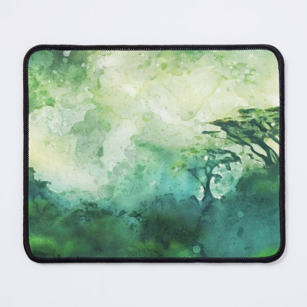 Item preview, green forest_watercolor painting designed and sold by shokA Design.