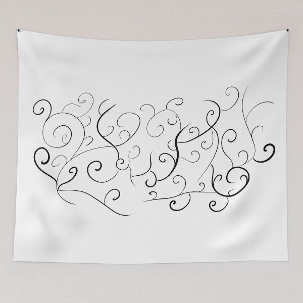 Item preview, abstract paint, ornamental lines designed and sold by Taidundua.
