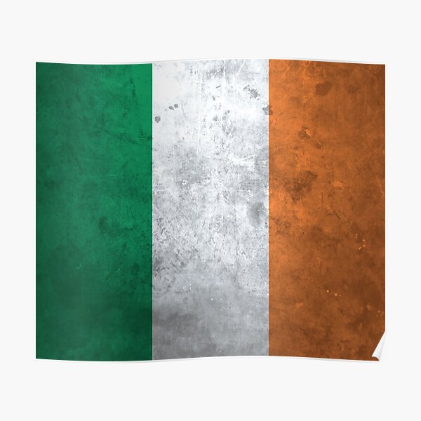 Distressed Irish Flag Poster