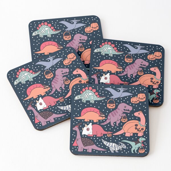 Item preview, Happy halloween a Cute Dinosaurs halloween pattern  designed and sold by Yarafantasyart.