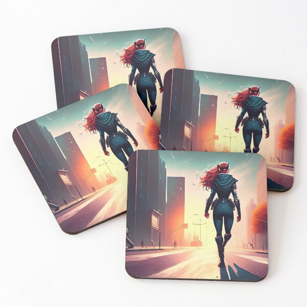 Item preview, Uniformed woman in empty city designed and sold by ansaharju.