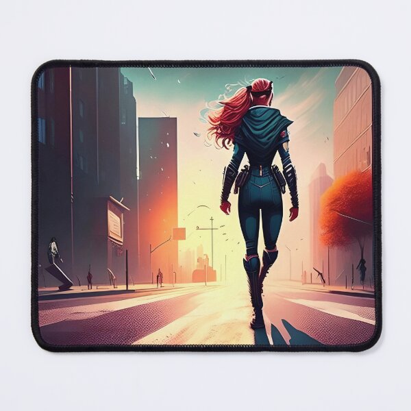 Item preview, Uniformed woman in empty city designed and sold by ansaharju.