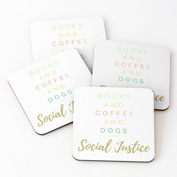 Item preview,  Books And Coffee And Dogs And Social Justice-Dogs Books and Coffee-book lover-coffee lover- gift-dog lover designed and sold by Alexa5454.