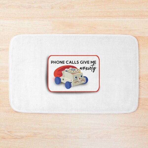 Item preview, phone calls give me anxiety toy phone funny sticker designed and sold by Sketchy Lexy.