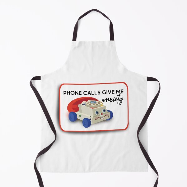 Item preview, phone calls give me anxiety toy phone funny sticker designed and sold by Sketchy Lexy.