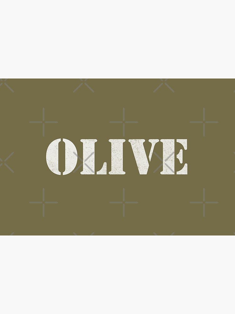 Discover Olive name - Army/Military Distressed Stencil Design Bath Mat