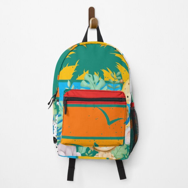 Item preview, cute animals in retro sunset island designed and sold by MerryCrown.