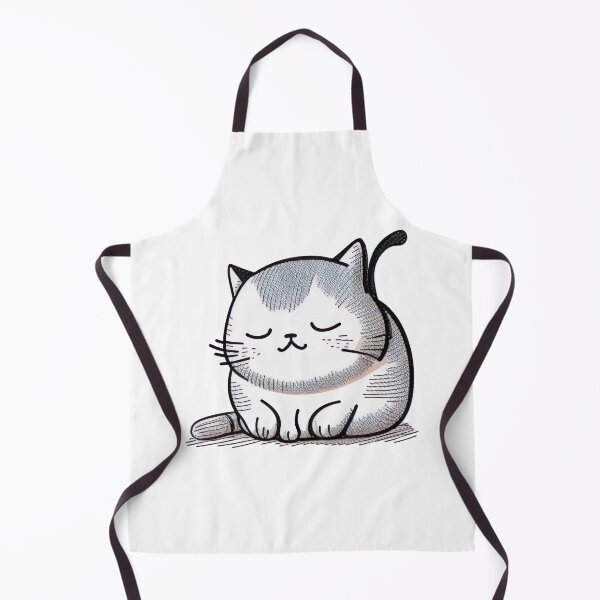 Item preview, Lazy white kawaii cat just wants to chill designed and sold by DailyDragon.