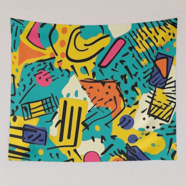 Item preview, 80's Inspired Line Pattern - Tapistry Design designed and sold by lazarus93.