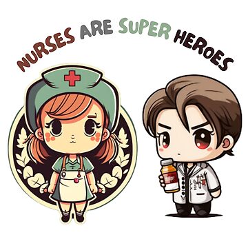 Superhero Male Nurse Sticker