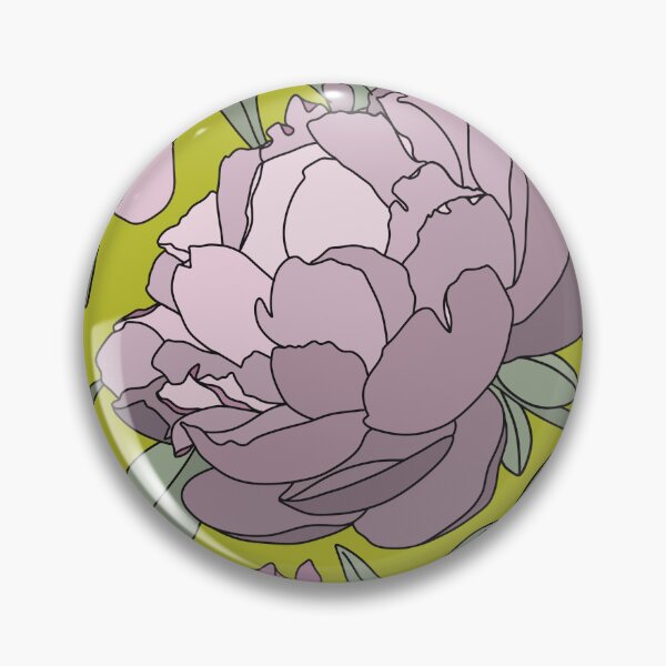 Item preview, The velvet and pink peonies in a lovely pattern on a limegreen background designed and sold by marina63.
