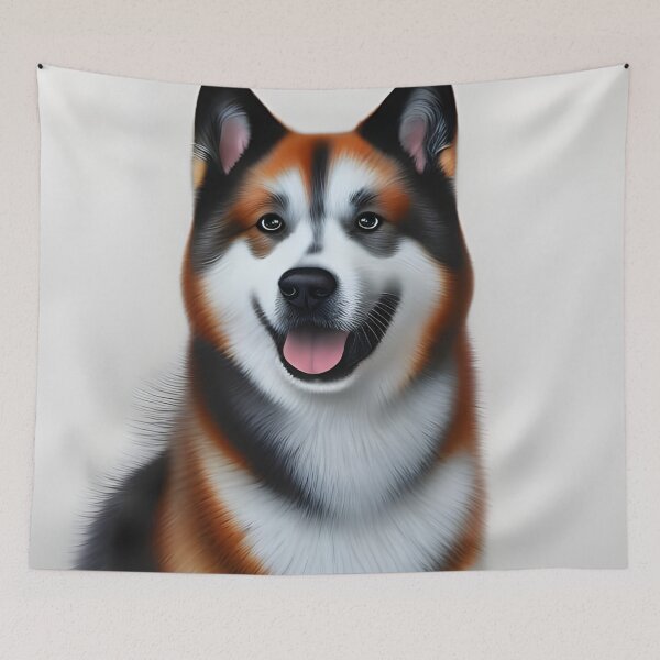 Item preview, Akita dog, charcoal drawing Ai Generated Art  designed and sold by ACC .