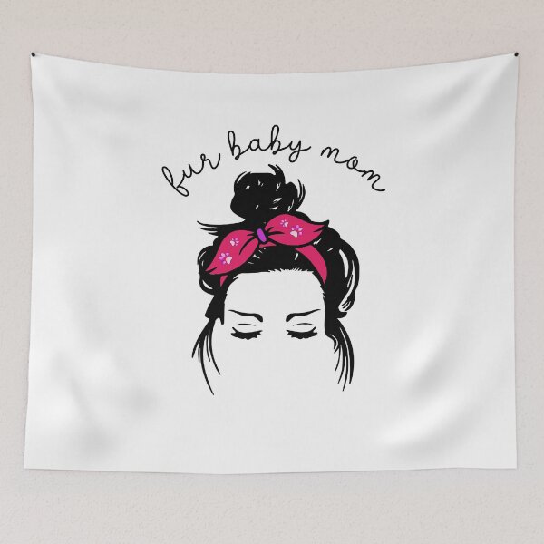 Item preview, Fur Baby Mom Messy Bun Graphic Design designed and sold by adriana-holmes.
