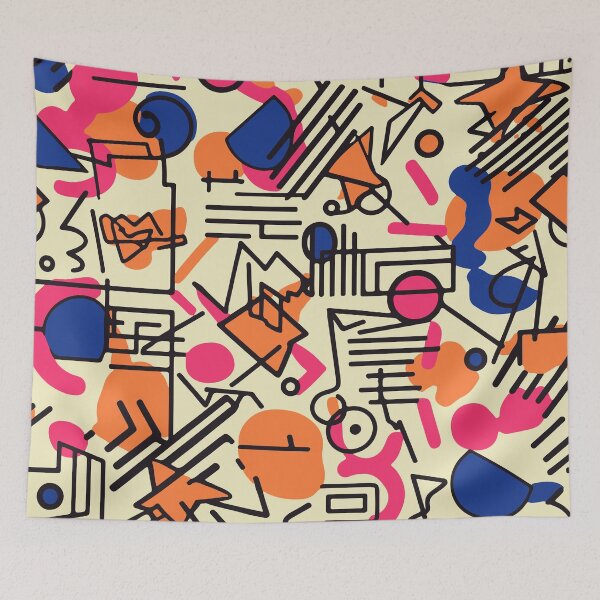 Item preview, Cute Colorful 80's Pattern Design designed and sold by lazarus93.