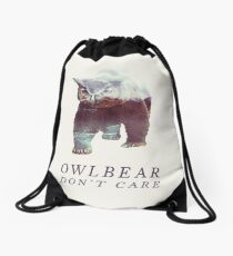 Owlbear Don't Care Drawstring Bag