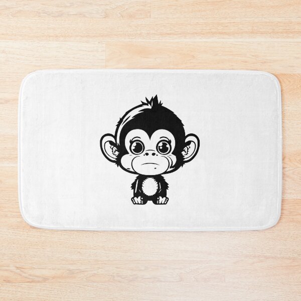 Item preview, Cute Monkey sitting and smiling designed and sold by Barkerbg001.